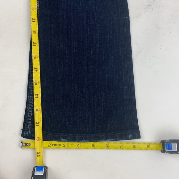 Silver Jeans Suki 17” Straight leg Size 29 Dark wash denim Pocket Bling Stretch - Picture 15 of 16